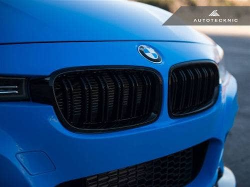 Kies-Motorsports AutoTecknic USA AutoTecknic Dual-Slats Stealth Black Front Grille Set - F30 3-Series