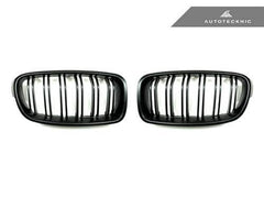 Kies-Motorsports AutoTecknic USA AutoTecknic Dual-Slats Stealth Black Front Grille Set - F30 3-Series