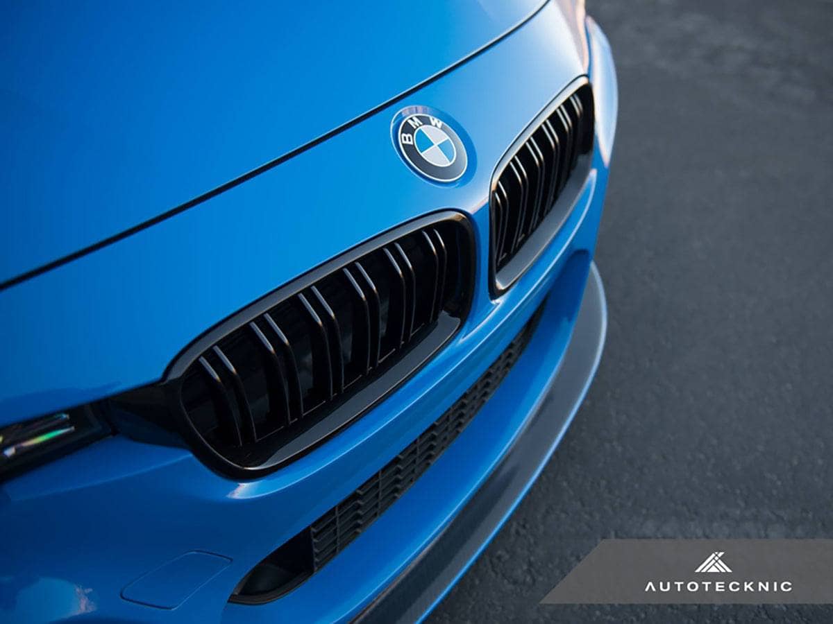 Kies-Motorsports AutoTecknic USA AutoTecknic Dual-Slats Stealth Black Front Grille Set - F30 3-Series
