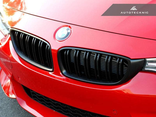Kies-Motorsports AutoTecknic USA AutoTecknic Dual-Slats Stealth Black Front Grille Set - F32/ F36 4-Series | F80 M3 | F82 M4