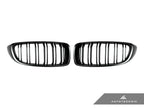 Kies-Motorsports AutoTecknic USA AutoTecknic Dual-Slats Stealth Black Front Grille Set - F32/ F36 4-Series | F80 M3 | F82 M4
