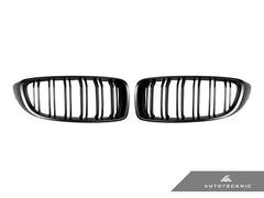 Kies-Motorsports AutoTecknic USA AutoTecknic Dual-Slats Stealth Black Front Grille Set - F32/ F36 4-Series | F80 M3 | F82 M4