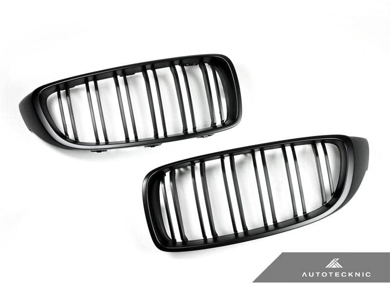 Kies-Motorsports AutoTecknic USA AutoTecknic Dual-Slats Stealth Black Front Grille Set - F32/ F36 4-Series | F80 M3 | F82 M4