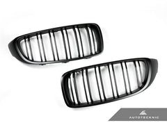 Kies-Motorsports AutoTecknic USA AutoTecknic Dual-Slats Stealth Black Front Grille Set - F32/ F36 4-Series | F80 M3 | F82 M4