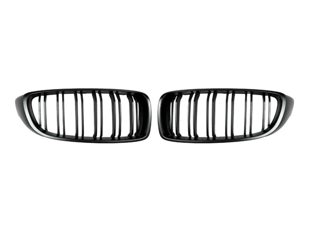Kies-Motorsports AutoTecknic USA AutoTecknic Dual-Slats Stealth Black Front Grille Set - F32/ F36 4-Series | F80 M3 | F82 M4