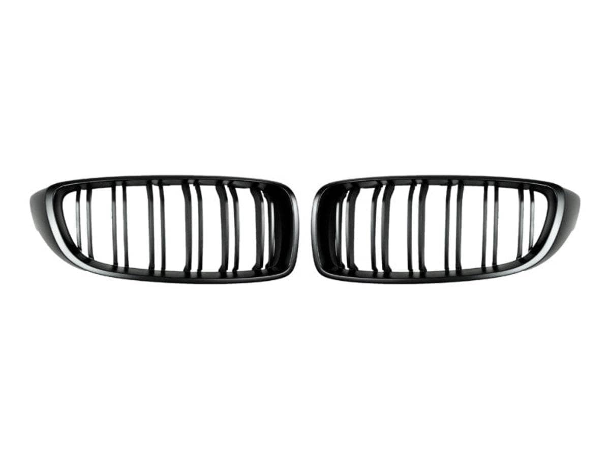 Kies-Motorsports AutoTecknic USA AutoTecknic Dual-Slats Stealth Black Front Grille Set - F32/ F36 4-Series | F80 M3 | F82 M4