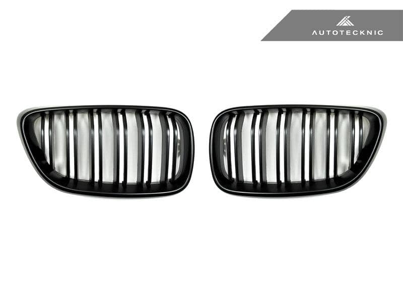 Kies-Motorsports AutoTecknic USA AutoTecknic Dual-Slats Stealth Black Front Grille Set - F87 M2 | F22 2-Series