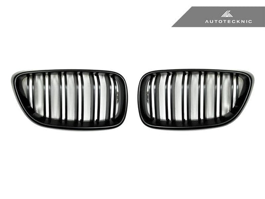 Kies-Motorsports AutoTecknic USA AutoTecknic Dual-Slats Stealth Black Front Grille Set - F87 M2 | F22 2-Series