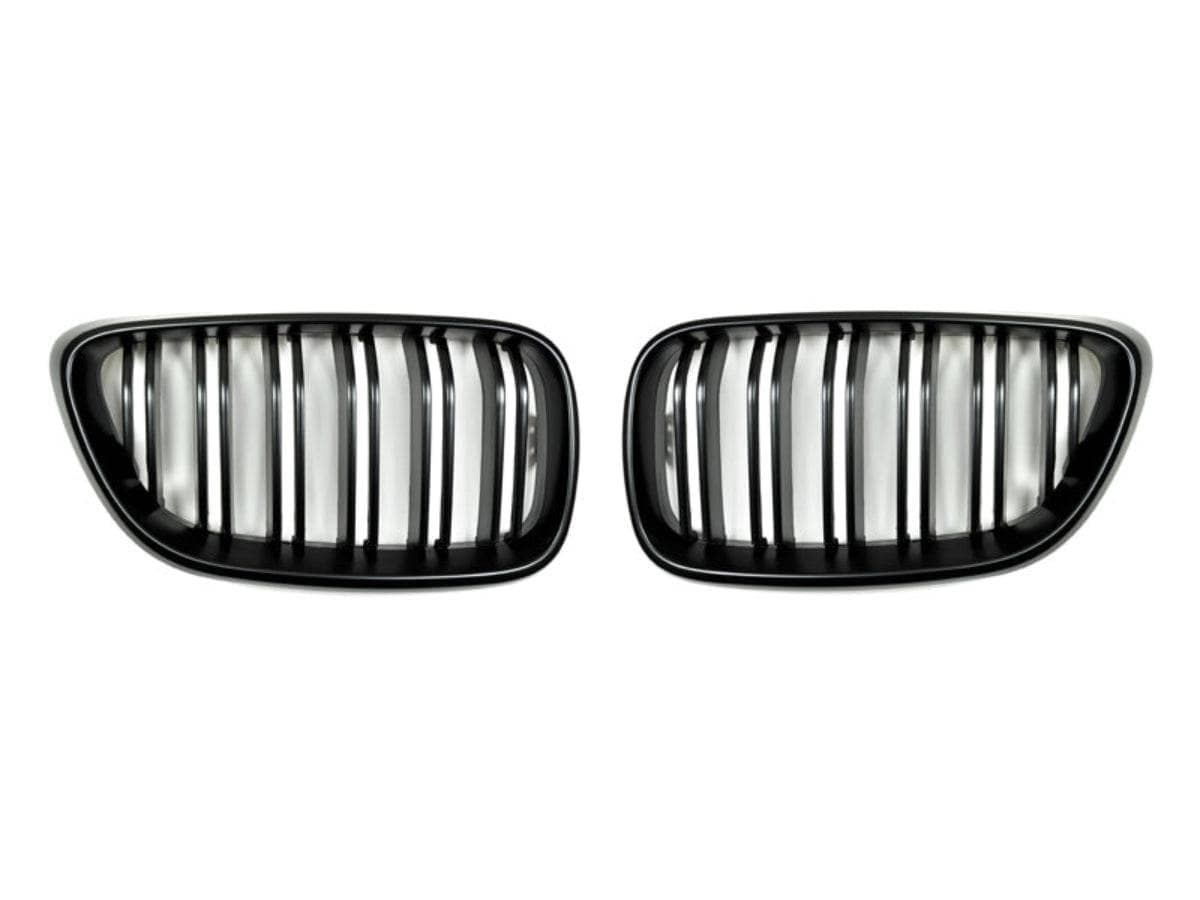 Kies-Motorsports AutoTecknic USA AutoTecknic Dual-Slats Stealth Black Front Grille Set - F87 M2 | F22 2-Series