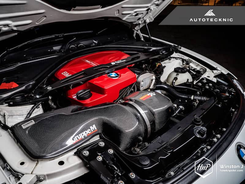 Kies-Motorsports AutoTecknic USA AutoTecknic Front Aluminum Strut Brace - F30/ F31 3-Series | F32/ F36 4-Series Stealth Black