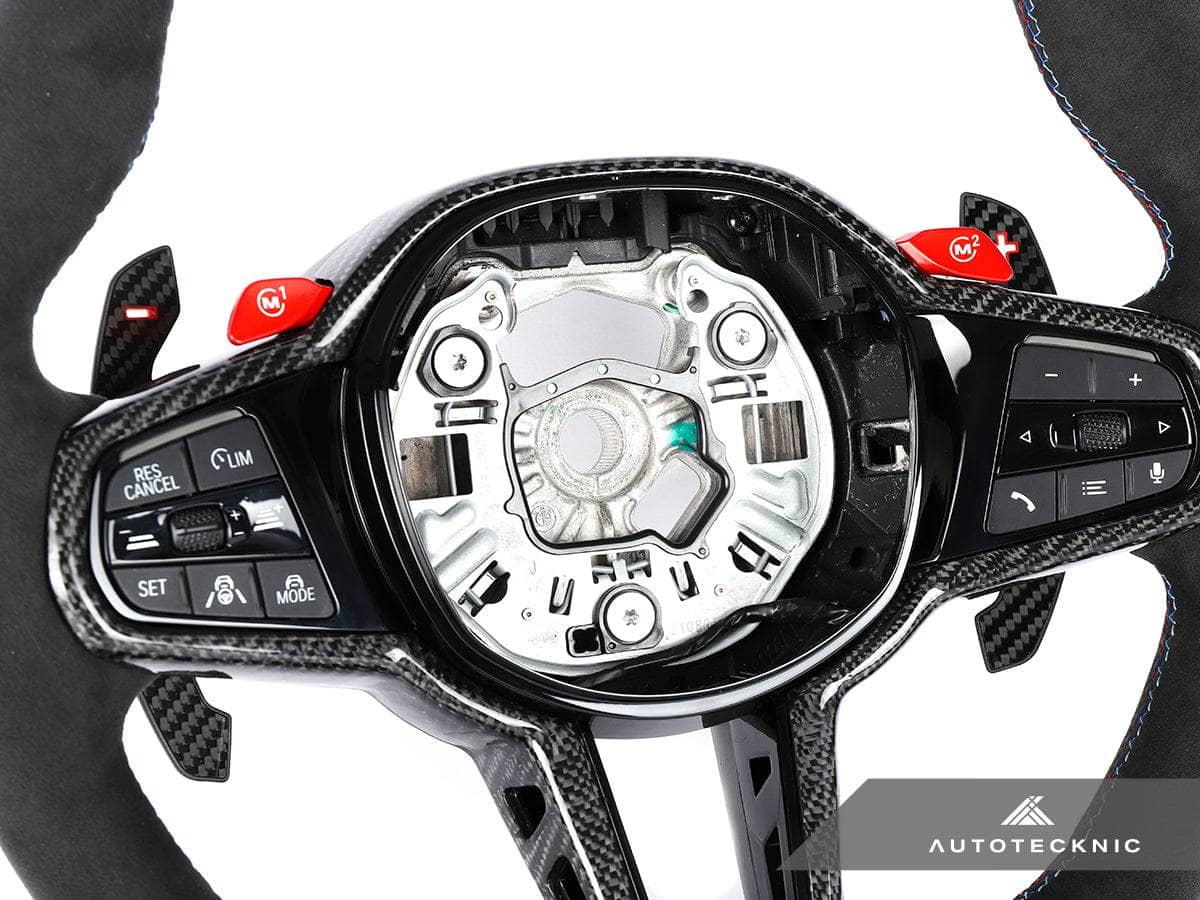 Kies-Motorsports AutoTecknic USA AutoTecknic G8X LCI Alcantara Steering Wheel - G8X M2/ M3/ M4