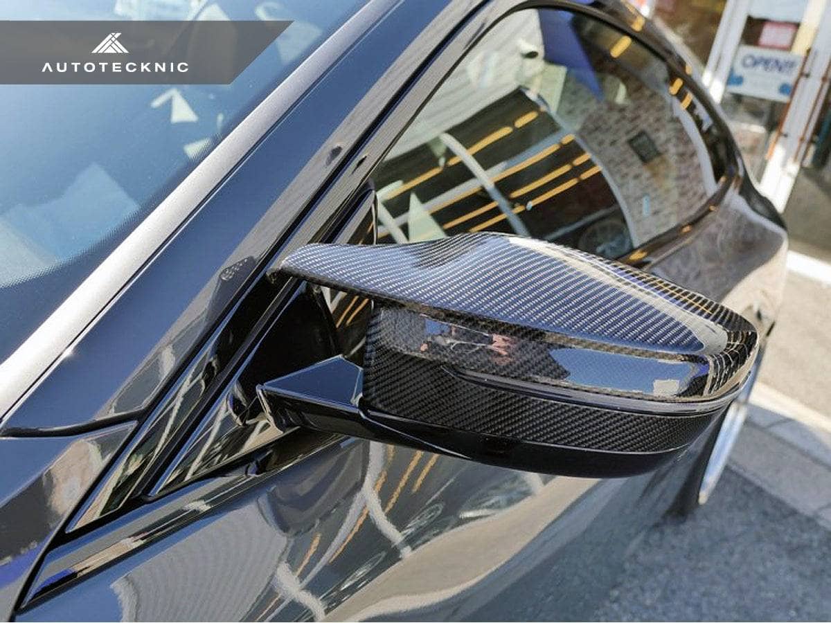 Kies-Motorsports AutoTecknic USA AutoTecknic G8X Style M-Inspired Version II Dry Carbon Mirror Covers - G20 3-Series | G22/ G26 4-Series
