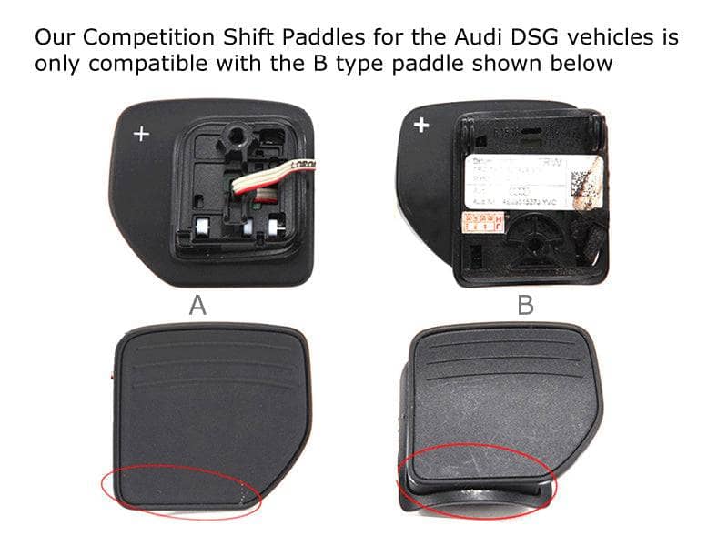 Kies-Motorsports AutoTecknic USA AutoTecknic Glazing Black Competition Shift Paddles - Audi DSG Vehicles