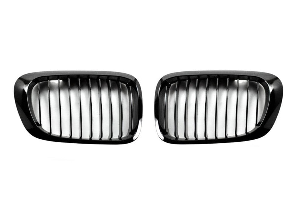 Kies-Motorsports AutoTecknic USA AutoTecknic Glazing Black Front Grille Set - BMW E46 3-Series Coupe Pre-Facelift | M3