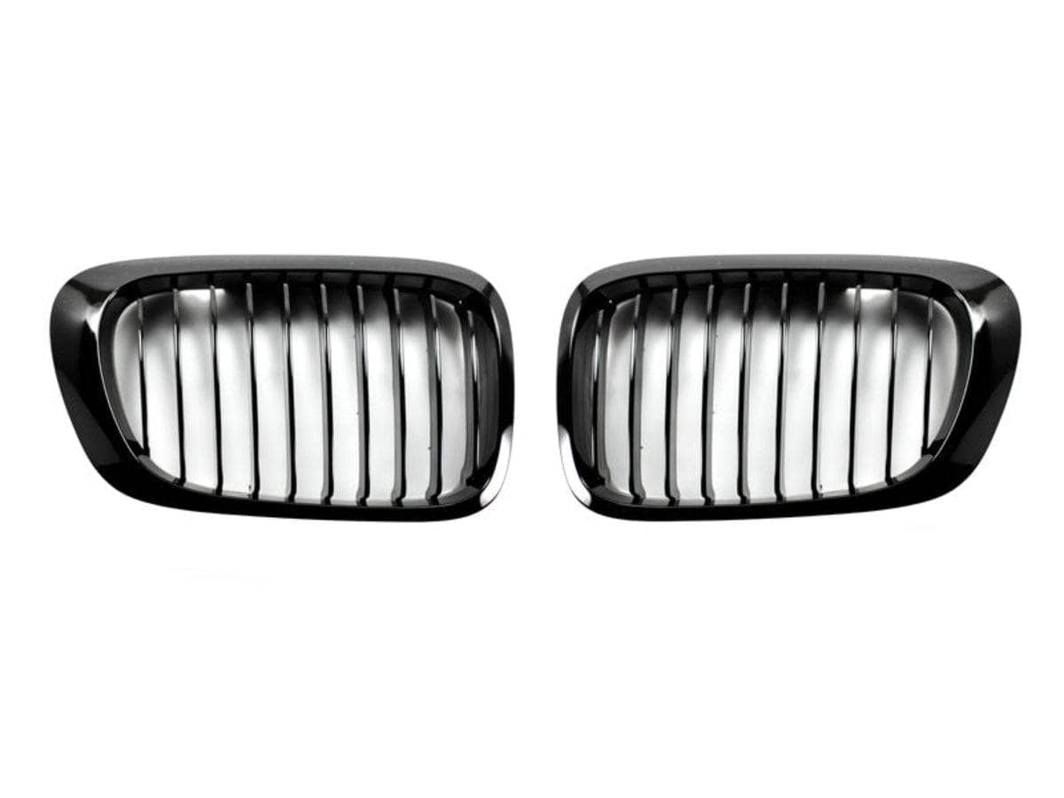 Kies-Motorsports AutoTecknic USA AutoTecknic Glazing Black Front Grille Set - BMW E46 3-Series Coupe Pre-Facelift | M3