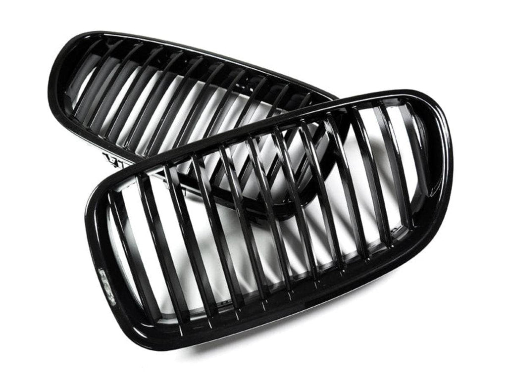 Kies-Motorsports AutoTecknic USA AutoTecknic Glazing Black Front Grille Set - BMW F10 Sedan | F11 Wagon | 5-Series