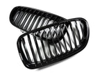 Kies-Motorsports AutoTecknic USA AutoTecknic Glazing Black Front Grille Set - BMW F10 Sedan | F11 Wagon | 5-Series
