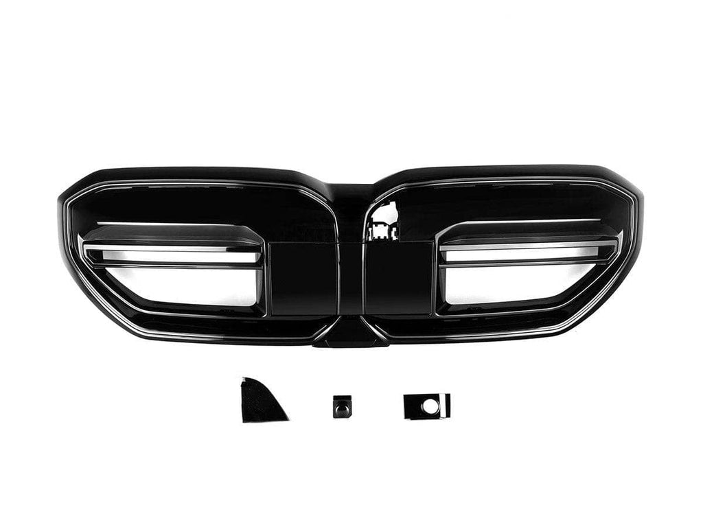 Kies-Motorsports AutoTecknic USA AutoTecknic Gloss Black Front Grille - BMW G60 5-Series G60/ G61 5-Series (M Sport Package)
