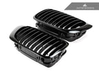 Kies-Motorsports AutoTecknic USA AutoTecknic Gloss Black Front Grille Set - E46 3-Series Coupe Pre-Facelift | M3
