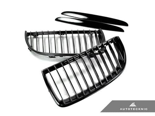 Kies-Motorsports AutoTecknic USA AutoTecknic Gloss Black Front Grille Set - E90 Sedan/ E91 Wagon | 3 Series Main image