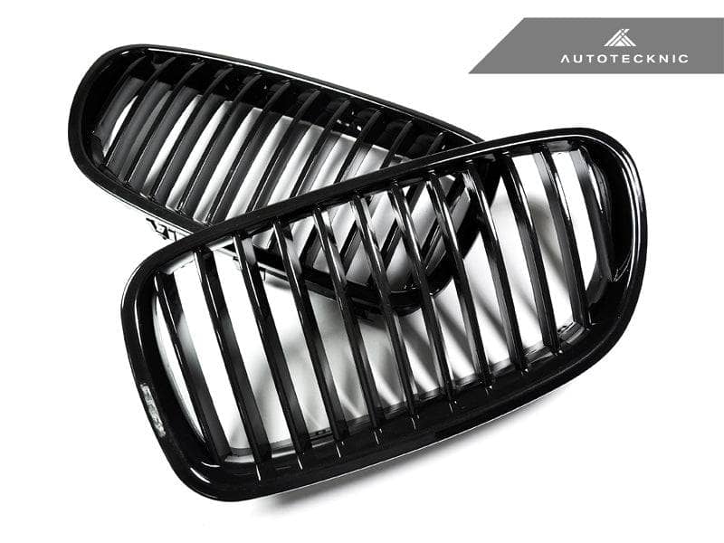 Kies-Motorsports AutoTecknic USA AutoTecknic Gloss Black Front Grille Set - F10 Sedan/ F11 Wagon | 5-Series Main image