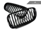Kies-Motorsports AutoTecknic USA AutoTecknic Gloss Black Front Grille Set - F10 Sedan/ F11 Wagon | 5-Series