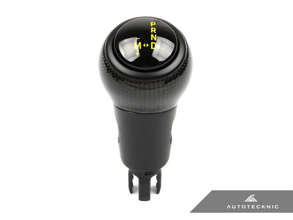 Kies-Motorsports AutoTecknic USA AutoTecknic GT4-Inspired Shift Knob - Porsche Macan (95B) 2015-2024 Yellow / Carbon Fiber