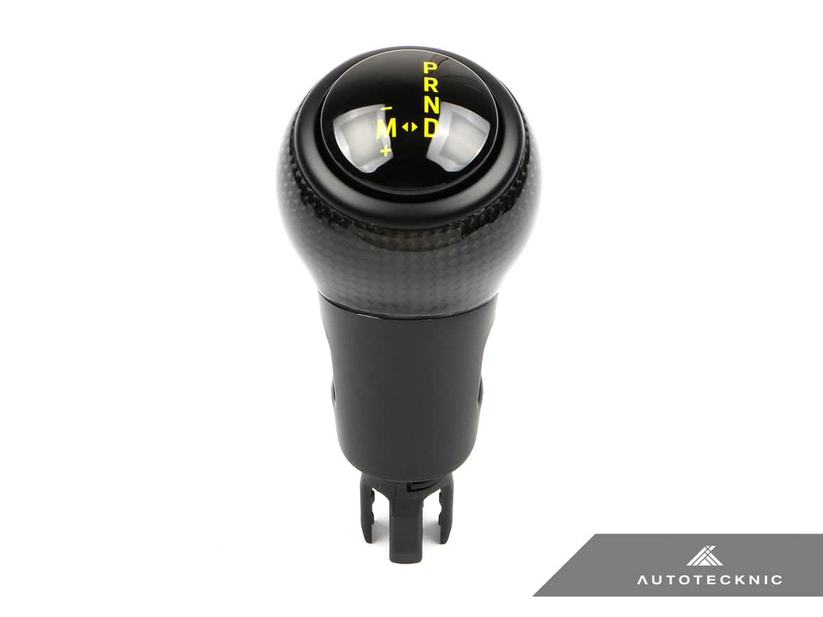 Kies-Motorsports AutoTecknic USA AutoTecknic GT4-Inspired Shift Knob - Porsche Macan (95B) 2015-2024 Yellow / Carbon Fiber