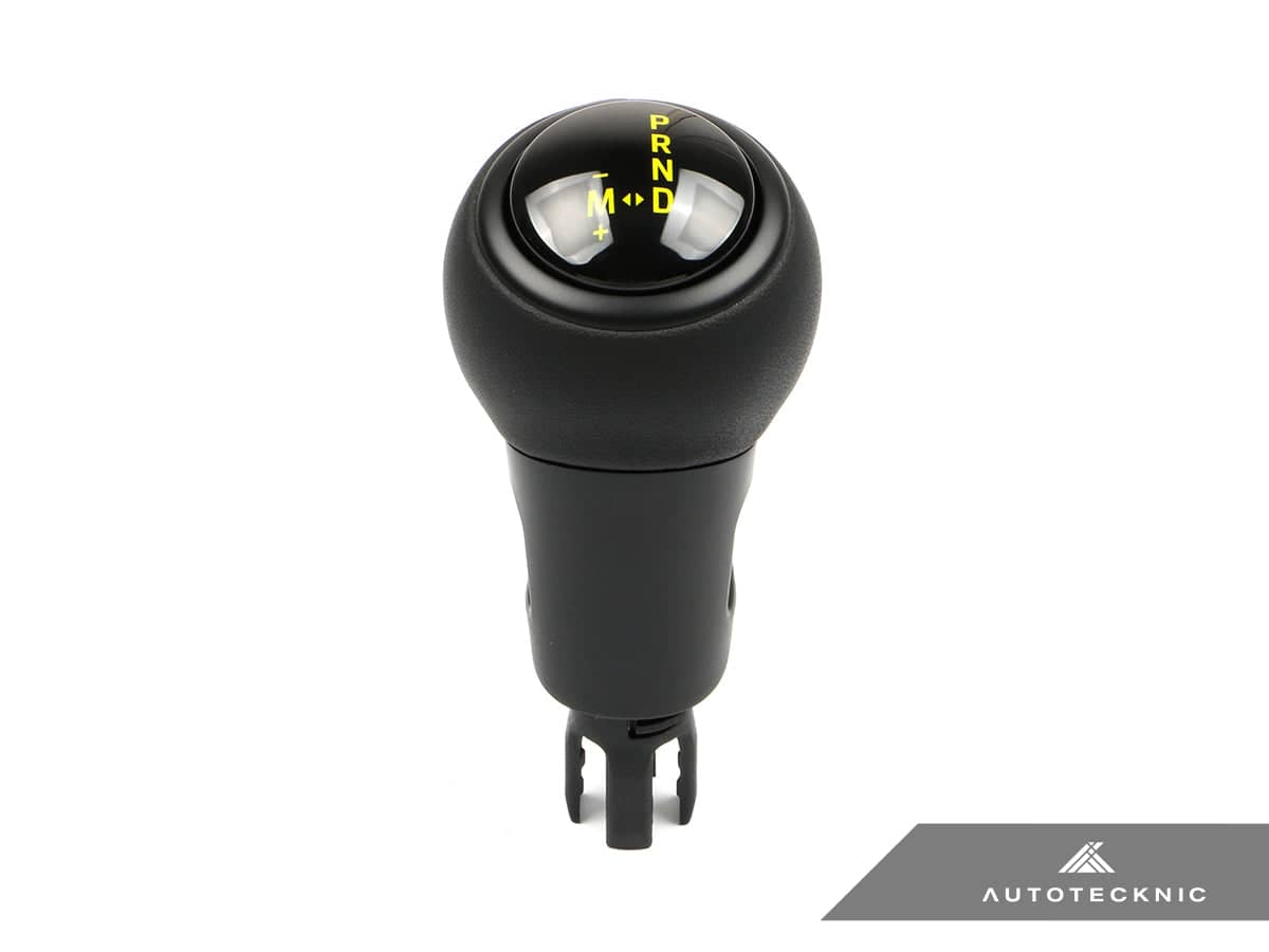 Kies-Motorsports AutoTecknic USA AutoTecknic GT4-Inspired Shift Knob - Porsche Macan (95B) 2015-2024 Yellow / Genuine Leather