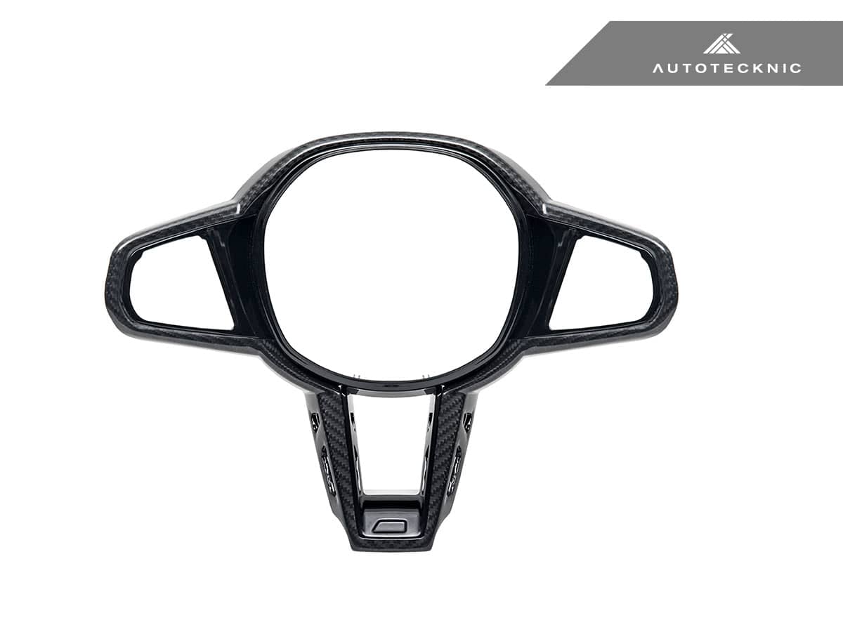 Kies-Motorsports AutoTecknic USA AutoTecknic LCI Carbon Steering Wheel Trim - G22/ G26 4-Series 2025-Up