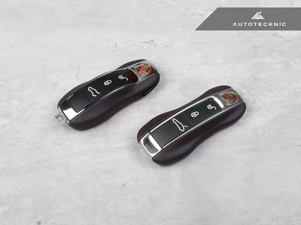 Kies-Motorsports AutoTecknic USA AutoTecknic Leather Key Remote Trim - Porsche G1 Key Remote Trim / Black-Blackberry