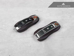 Kies-Motorsports AutoTecknic USA AutoTecknic Leather Key Remote Trim - Porsche G1 Key Remote Trim / Black-Blackberry