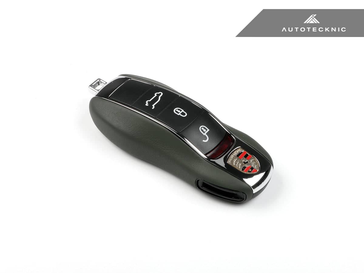 Kies-Motorsports AutoTecknic USA AutoTecknic Leather Key Remote Trim - Porsche G1 Key Remote Trim / Midnight Green