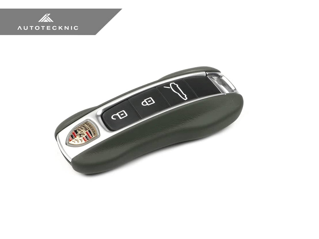 Kies-Motorsports AutoTecknic USA AutoTecknic Leather Key Remote Trim - Porsche G2 Key Remote Trim / Midnight Green