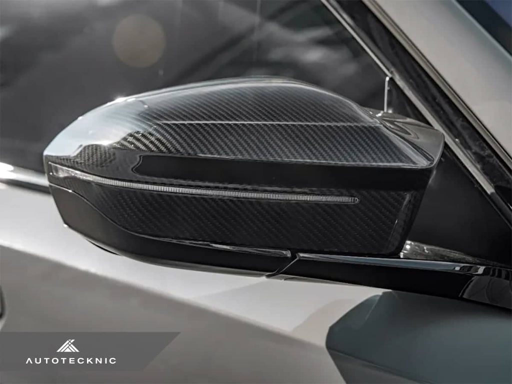 Kies-Motorsports AutoTecknic USA AutoTecknic M-Inspired Dry Carbon Mirror Cap Set - G45 X3