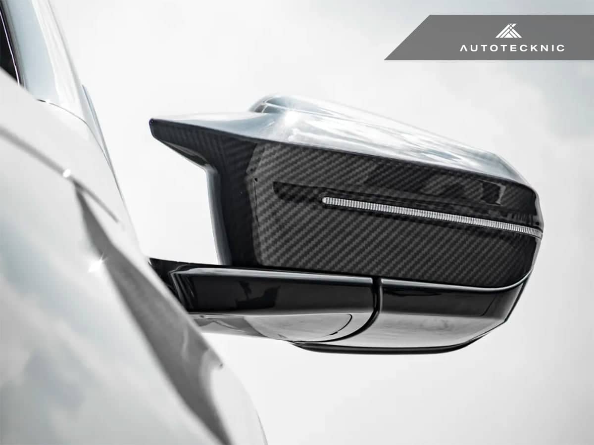 Kies-Motorsports AutoTecknic USA AutoTecknic M-Inspired Dry Carbon Mirror Cap Set - G45 X3