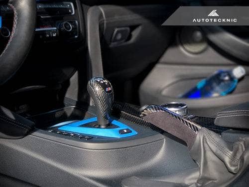 Kies-Motorsports AutoTecknic USA AutoTecknic Painted Alcantara Shift Console Trim - F80 M3 | F82/ F83 M4 M-DCT Main image