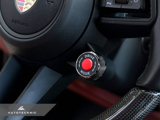 Kies-Motorsports AutoTecknic USA AutoTecknic Painted Drive Mode Selector Switch Dial - Porsche Gunmetal Chrome / Cayenne 24-25 (9Y0.2) - Variant B
