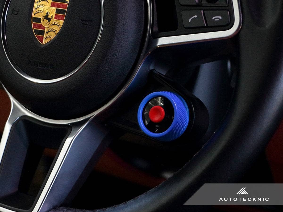 Kies-Motorsports AutoTecknic USA AutoTecknic Painted Drive Mode Selector Switch Dial - Porsche Shark Blue / Cayenne 17-23 (9Y0) - Variant A