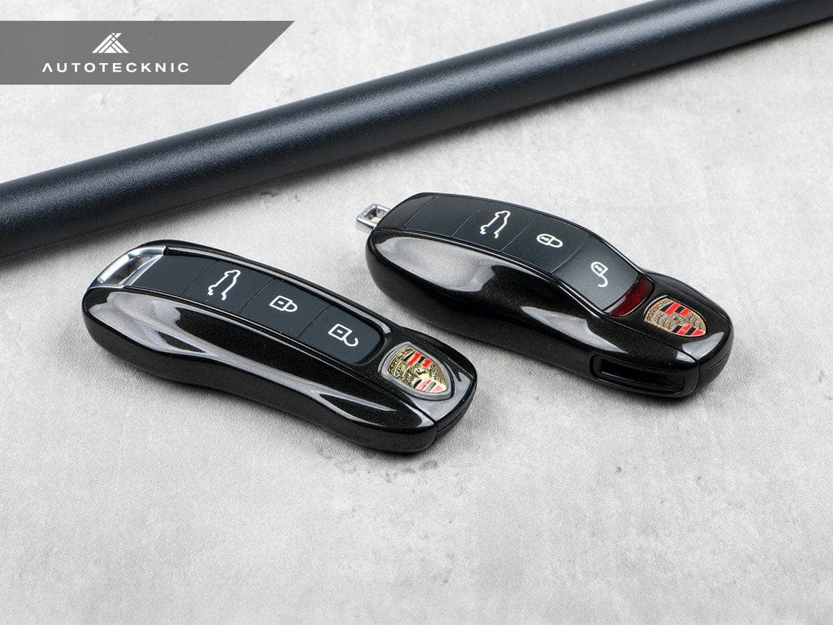 Kies-Motorsports AutoTecknic USA AutoTecknic Painted Key Remote Trim - Porsche (G1) Black Metallic