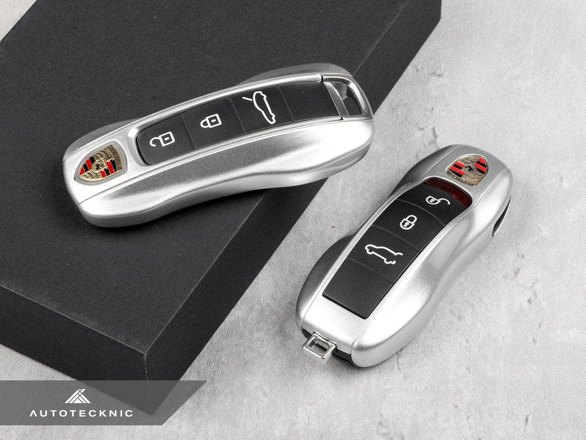Kies-Motorsports AutoTecknic USA AutoTecknic Painted Key Remote Trim - Porsche (G1) Dolomite Silver Metallic