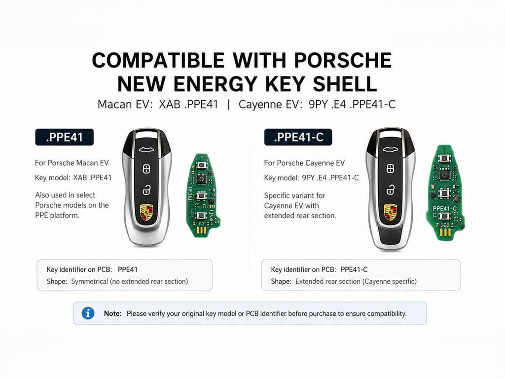 Kies-Motorsports AutoTecknic USA AutoTecknic Painted Key Remote Trim - Porsche Macan EV / Cayenne EV