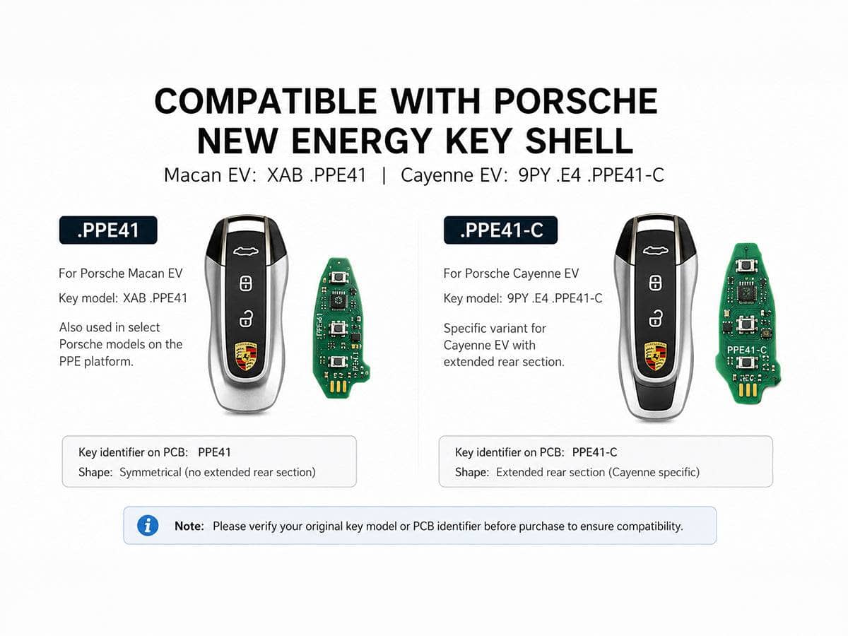 Kies-Motorsports AutoTecknic USA AutoTecknic Painted Key Remote Trim - Porsche Macan EV / Cayenne EV