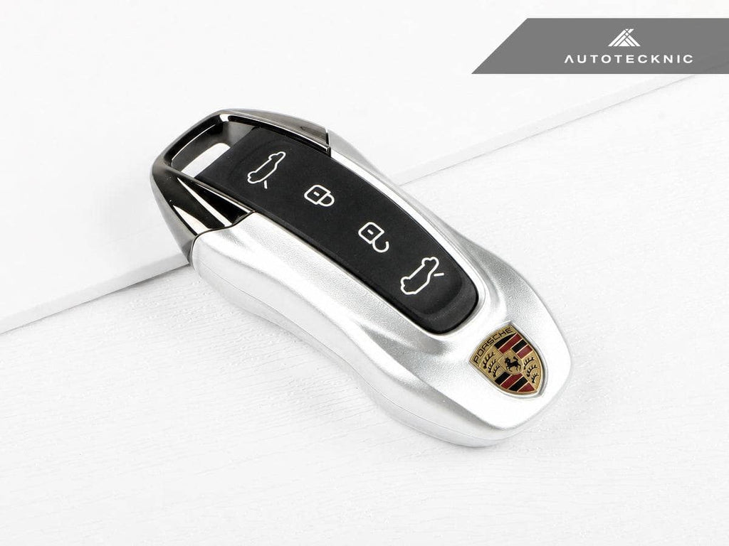 Kies-Motorsports AutoTecknic USA AutoTecknic Painted Key Remote Trim - Porsche Macan EV / Cayenne EV Dolomite Silver