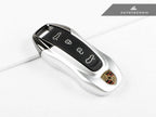 Kies-Motorsports AutoTecknic USA AutoTecknic Painted Key Remote Trim - Porsche Macan EV / Cayenne EV Dolomite Silver