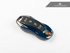Kies-Motorsports AutoTecknic USA AutoTecknic Painted Key Remote Trim - Porsche Macan EV / Cayenne EV Montego Blue