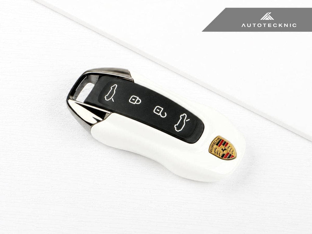Kies-Motorsports AutoTecknic USA AutoTecknic Painted Key Remote Trim - Porsche Macan EV / Cayenne EV White