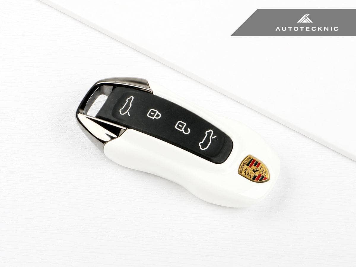 Kies-Motorsports AutoTecknic USA AutoTecknic Painted Key Remote Trim - Porsche Macan EV / Cayenne EV White