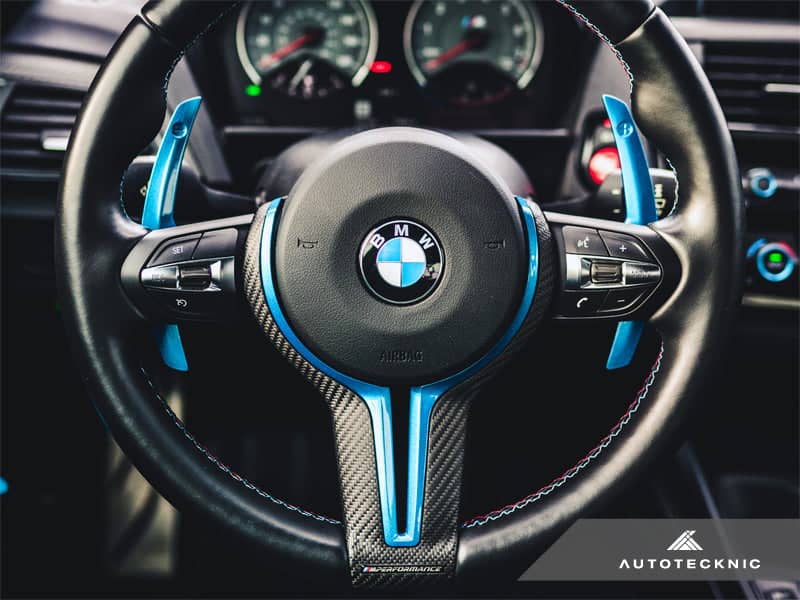 Kies-Motorsports AutoTecknic USA AutoTecknic Painted Steering Wheel Trim - F87 M2 | F80 M3 | F82/ F83 M4 | F10 M5 LCI | F06/ F12/ F13 M6
