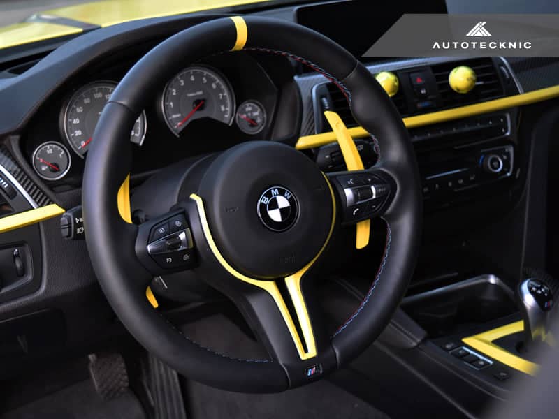 Kies-Motorsports AutoTecknic USA AutoTecknic Painted Steering Wheel Trim - F87 M2 | F80 M3 | F82/ F83 M4 | F10 M5 LCI | F06/ F12/ F13 M6